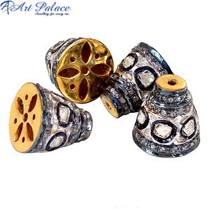 Joyería de Plata de Ley 925 Componentes de diamantes bonitos Componentes de cuentas sólidas de moda - Product Image 2