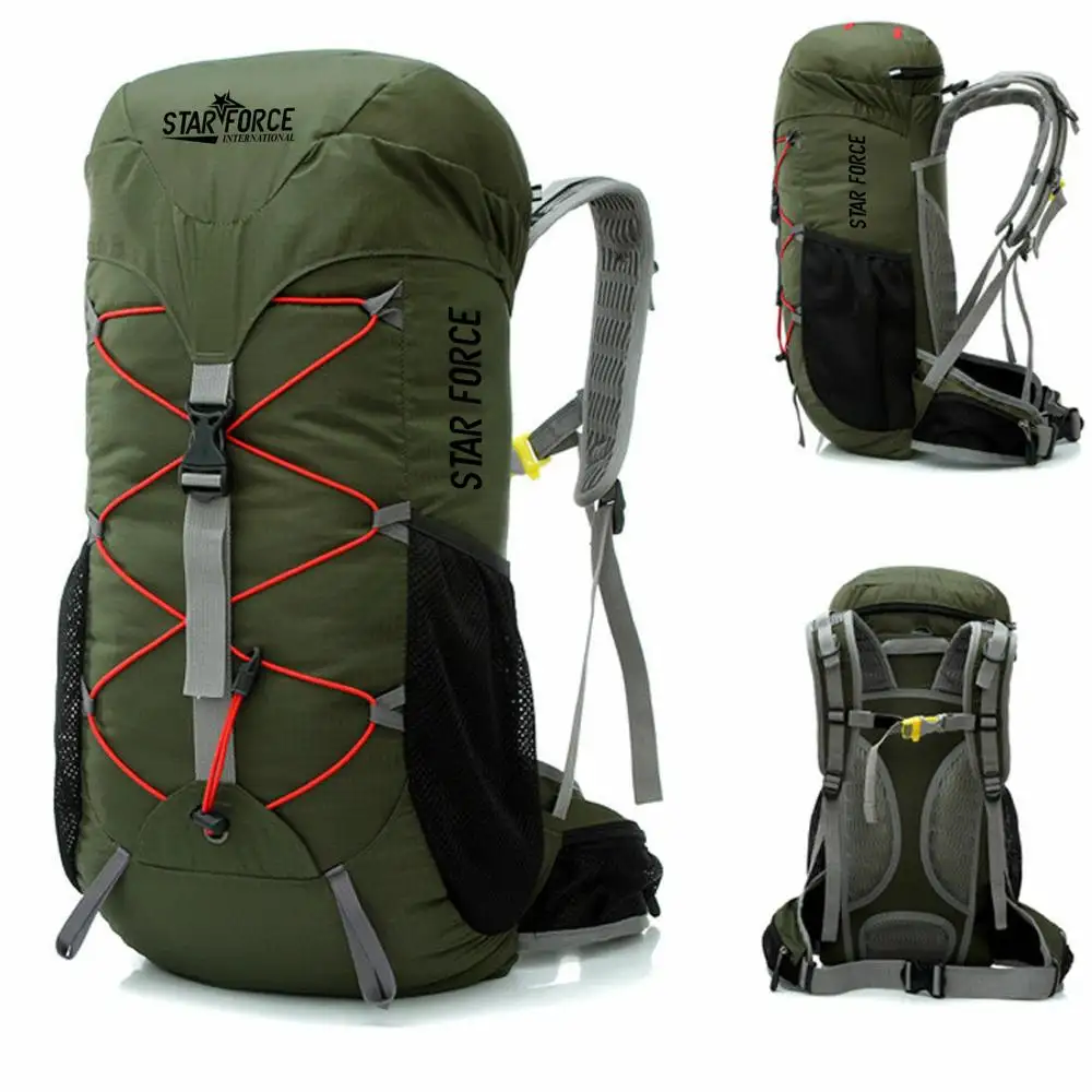 Kuwsfi — sac à dos imperméable 35l, avec logo personnalisé, pour la pluie, les randonnées, l'escalade, pour les alpinistes, original