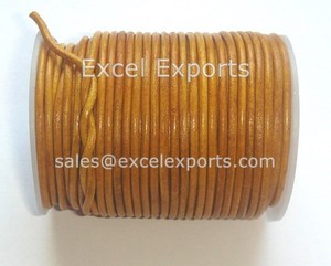 Cordons en cuir vert menthe faits à la main de haute qualité avec perles de 1 mm, 1,5 mm, 2 mm, fil de 3 mm, composants de bijoux, modèle 141 Excel Exports - Product Image 5