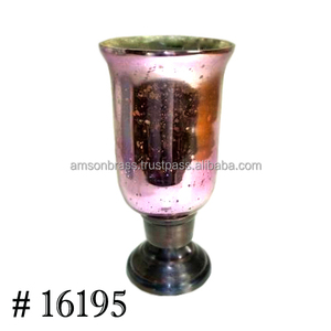 Bougeoir en métal et en verre de décor de fête pour la décoration de table - Product Image 6