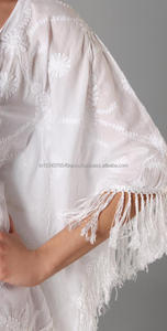 Pretty Fashion <b>Ladies</b> Attractive Luxury New Women Boho Floral Embroidered Fringed Hem Holiday Women Beach Sexy <b>Poncho</b> Dress Top - Product Image 5