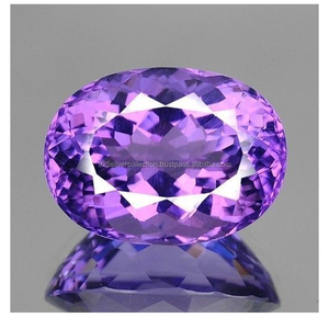 พลอยอเมทิสต์ธรรมชาติเจียระไนทรงรีแบบ100% อัญมณีหลวมสำหรับทำเครื่องประดับ - Product Image 1