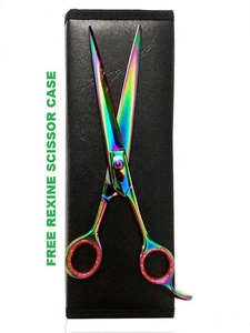 Tijera de afeitar profesional de 8 ", tijera de titanio multicolor para el cuidado de mascotas, tijera japonesa de acero inoxidable para el cuidado de perros - Product Image 2