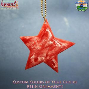 Effet marbre fait main acrylique résine ornements De Noël ange figurines - Product Image 4