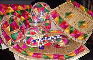 Juego de Thaals y Jaggos Punjabi Modernos, Personalizables en Color y Tamaño, Ligeros, de Metal y Terciopelo, para Decoración de Eventos Nocturnos - Product Image 2