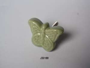 Perilla de cerámica de flor pintada a mano en rosa, disponible en otros colores y patrones - Product Image 4