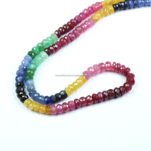 Fabricant de perles de pierres précieuses en saphir naturel en vrac de haute qualité, perles de pierre de haute précision à facettes multi-rondelles - Product Image 3