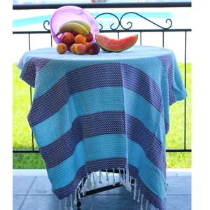 Vente chaude Nouveau Style Serviettes De Plage Fil Teint Serviette De Tissage avec Gland Meilleur Design Exportateur en Inde Fouta Serviette De Plage - Product Image 2