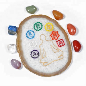 Juego de 7 Chakras de Piedras Preciosas de Ágata, Souvenir de Feng Shui, Venta al Por Mayor a Bajo Costo - Product Image 1