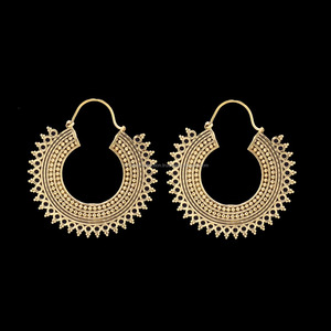 Los últimos pendientes de aro de latón clásicos para mujer, diseños colgantes largos para fiestas y regalos - Product Image 2