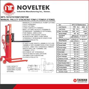 Empileur manuel, 1 mètre, hauteur 1500mm, palette - Product Image 4