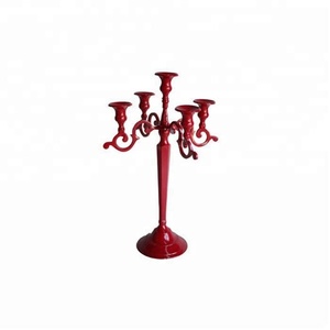 Chandelier en fer forgé à suspendre, chandelier rouge avec revêtement en poudre, Vintage, chandelier pour mariage - Product Image 1