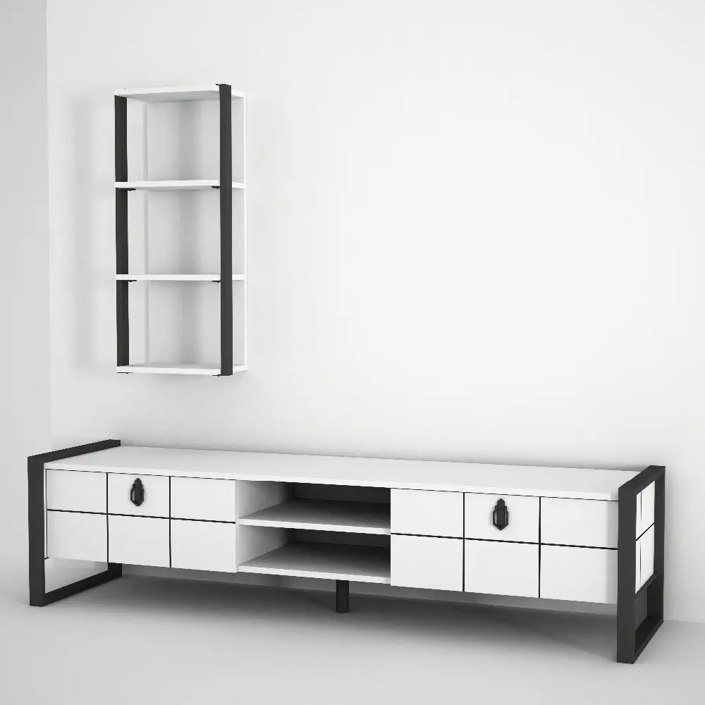 Exclusive Lost Metal Tv Unit White