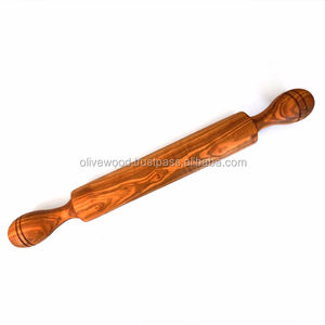 Rouleau à pâtisserie InterCraft en bois d'olivier naturel 40 cm/16 pouces, écologique pour la pâtisserie et l'utilisation en cuisine, préparation de pâtisserie et de planche - Product Image 1