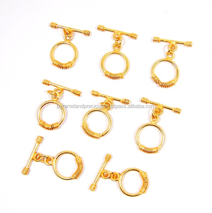 Fermoir à bascule plaqué or, longue serrure pour la fabrication de bijoux, 30mm - Product Image 1