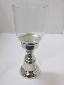 Durable Silver Single Light Metal Candlestick <b>Holder</b> for Home Hotel Wedding Decor Elegant Centre Piece for <b>Lanterns</b> & <b>Candles</b> - Product Image 4