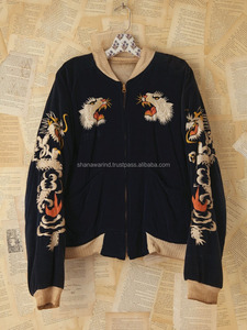 Chaqueta de bombardero vintage personalizada para mujer, cortavientos de poliéster transpirable para adultos, venta al por mayor - Product Image 5