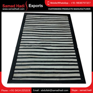 ร้อนขายของแท้ธรรมชาติ Cowhide ขนสัตว์หนังปักพรมพรมที่สะดวกสบายห้องนั่งเล่นห้องนอนโรงแรม - Product Image 5