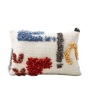 Uniquely Vintage Moroccan Cotton Pillow <b>Cover</b> One-of-a-Kind with Zipper for Filling/Unfilling for Home or Hotel Use - Product Image 1