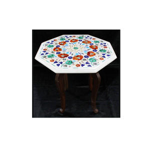 Mármol Blanco Makrana, Diseño Octagonal Exclusivo, Tablero de Mesa de Alta Calidad Hecho en India, Utilizado para Decoración del Hogar - Product Image 1