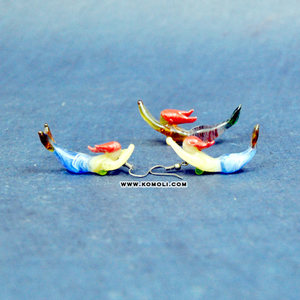 Lamp working murano glass jewelry mermaid necklace <b>earring</b> set - Product Image 1