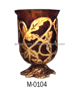 Glass Metal Snow Flake <b>Frame</b> Candle Holder - Product Image 2