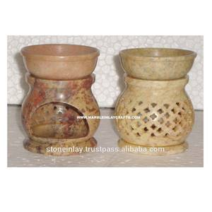 Beautiful Soapstone Carved Aroma Oil Burner - Product Image 1