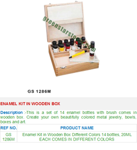 Kit émail dans une boîte en bois GS 1286M Outils de bijoux pour outils de bijoux - Product Image 2