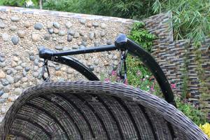 Hamac Double places d'extérieur en osier, chaise à bascule, en Poly rotin, pour jardin Patio - Product Image 4