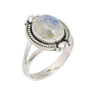 Venta en línea al por mayor 925 plata esterlina Arco Iris piedra lunar piedra preciosa eternidad Vermeil anillo mayorista y proveedor - Product Image 1