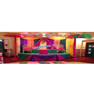 Sangeet-Decoración de escenario para eventos, conjunto de escenario de Sangeet de boda de diseño exclusivo - Product Image 1