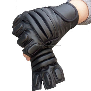 Guantes de carreras de cuero para hombre, alta calidad, Color negro, con logotipo personalizado - Product Image 4