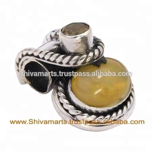 Colgantes y dijes de joyería fina de Plata de Ley 925 hechos a mano colgante de ópalo etíope estilo Vintage proveedores naturales exportadores - Product Image 2