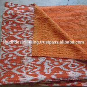 Pemasok India Ikat Cetak Kantha Quilt Beadsheet