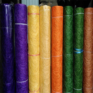 abaca scrunch abaca roll for flower packing or decoration nature abaca fiber made color customized