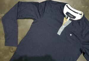T-shirt de marque en coton à manches longues pour hommes, col boutonné, vêtements d'hiver, lot de stock, tailles mixtes pour adultes, Bangladesh Export Quality - Product Image 3