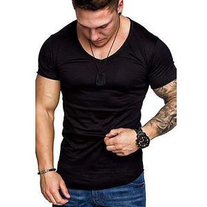 T-shirt de sport en polyester pour homme, coupe près du corps, surdimensionné - Product Image 1