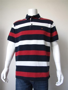 เสื้อยืดผ้าฝ้ายลายทางแขนสั้นแบบถักลายทางวินเทจแบบ100% แหวนถักลายสีตามสั่ง - Product Image 6