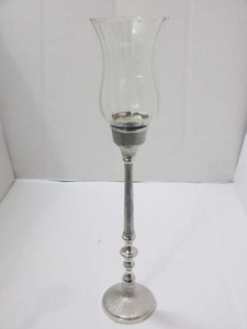 Durable Silver Single Light Metal Candlestick <b>Holder</b> for Home Hotel Wedding Decor Elegant Centre Piece for <b>Lanterns</b> & <b>Candles</b> - Product Image 5