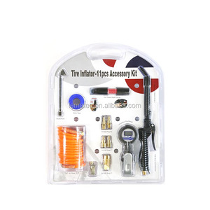 Pneumatic Tools Kits Digital Air Tire Inflator Tread Depth Gauge With Accessory Hose - Product Image 1