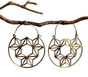 Boucle d'oreille Tribal indienne en laiton, pour style Boho, anneaux d'oreilles, offre spéciale, 1 pièce - Product Image 1