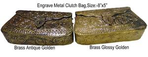 Sac fait main de créateur antique Motif de fruits vintage Sac à main en métal en laiton sculpté à la main - Product Image 6