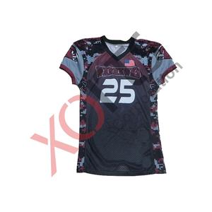 Spandex de maillot de football américain de logo de numéro de nom sublimé sur mesure de haute qualité avec maille - Product Image 1