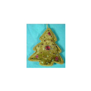 Adorno Navideño Colgante, Ornamento Hecho a Mano con Zari - Product Image 1