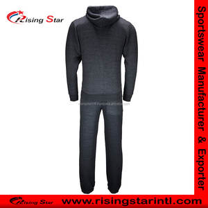Design personnalisé Prix de gros Survêtement Noir Gris Homme Jogging Porter Survêtement Jogging Costume - Product Image 2