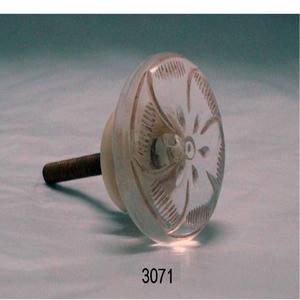 Poignée d'armoire au design de luxe en résine pour meubles de cuisine Poignées et boutons de tiroir colorés Poignée de poussée Bouton de porte en verre - Product Image 1