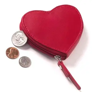 Hình Trái Tim Coin Ví Bán Buôn/Red Leather Coin Ví/Coin Purse Ví