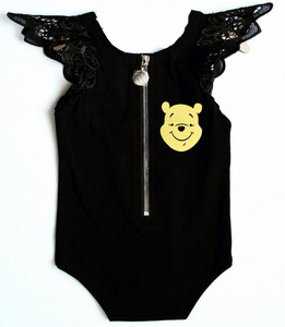 Wholesale 100% Organic Cotton Lace <b>Rompers</b> Fashionable Printed Bodysuits for Girls Aged 0-3 Months Snap Button OCS Cotton Bamboo - Product Image 3