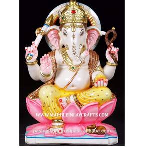 Colored Marble Ganesh Statue, Beautiful Marble Ganesh Statue - Product Image 1