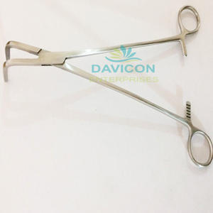 Pinces d'hystérectomie BURKE PARAMETRIUM à mâchoires longues 250 mm en acier inoxydable Manuelles Approuvées CE ISO - Product Image 1